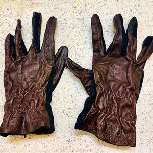 SSG Brown Horse Show Leather Gloves sz 8